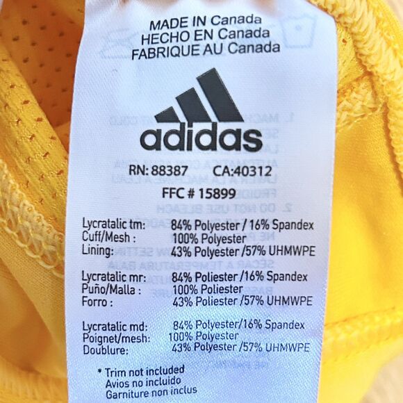 Adidas Size S Quinnipiac Bobcats Yellow Navy Blue Alt Pro Hockey Game Socks - Picture 6 of 7